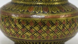 Rare Antique Holy Water Pot Indian Brass Hindu Worshiped Home Decor.  G56 - 24 US 2