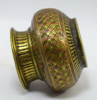 Rare Antique Holy Water Pot Indian Brass Hindu Worshiped Home Decor.  G56 - 24 US 5
