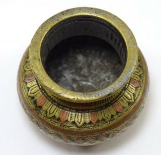 Rare Antique Holy Water Pot Indian Brass Hindu Worshiped Home Decor.  G56 - 24 US 6