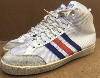 Adidas Americana Made In France Rare Vintage High Top Sneakers Size Uk 9.  5