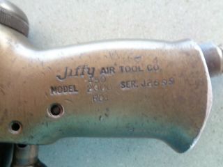 RARE VINTAGE HEAVY DUTY JIFFY AIR TOOL MODEL 2000 - 450 RD1 PNEUMATIC AIR DRILL 2
