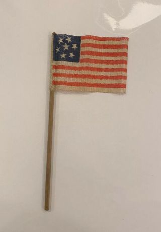 Rare 7 Star Small Parade Flags Civil War To 1890 Muslin