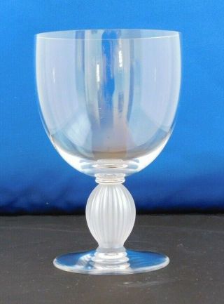 Rare 1 Vtg Lalique French Crystal Langeais Art Deco 6 1/8 " Water Goblet Glass