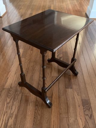 Rare Vintage Ethan Allen Cherry Wood Small Accent Side Table