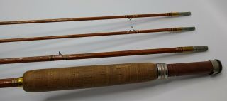 Vintage Heddon 8 Bamboo Fly Rod - 9 Foot Long W/ Tube & Sock - Rare