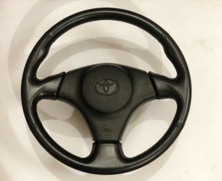 Jdm Toyota Supra Mr2 Ae101 Ae100 Steering Wheel Leather Stitched Very Rare