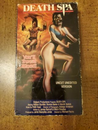 Death Spa Gore VHS Halloween Horror OOP HTF Uncut Unedited RARE Edition MPI 2