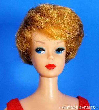 Rare Titan Bubble Cut Barbie Doll 850 W/teal Green Eyeliner - Vintage 1960 