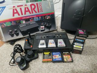 Atari 2600 4 Switch Vader Console Bundle,  16 Games Rare Long Box Variant Vcs