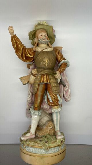 Royal Dux Bohemia " E " Rare Figurine Soldier