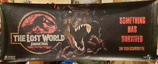 Jurassic Park The Lost World Movie Banner Poster 1997 Rare Huge,  5 Feet Long