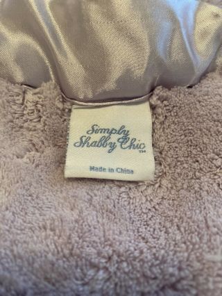 Simply Shabby Chic Lavender 2 - ply Plush Cozy Blanket Satin Trim Twin RARE 4