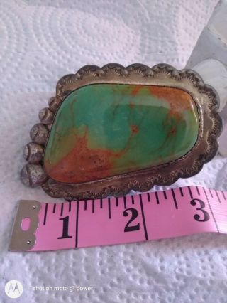 Rare Jimmy Calabaza (ca Win) Ring Turquoise And Sterling Silver