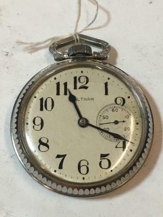 Rare Circa 1908 Vintage Waltham Running Pocket Watch Second Set At 3 O 