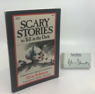 Scary Stories To Tell In The Dark Alvin Schwartz Signed Nf Rare