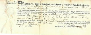 Revolutionary War Robert Benson Rare Signed Court Warrant Sheriff Of York