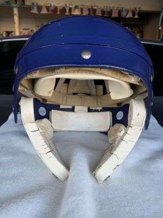 Vintage Stan Mikita Suspension Hockey Helmet Large Blue Mhh Rare Lqqk