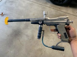Spyder Fenix Acs Paintball Marker Gun Rare.  Bundle (air,  Hopper,  Mask,  Reload Con