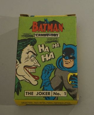 Rare 1966 Batman Candy And Toy Box The Joker No.  1 & No.  2 Great Graphics