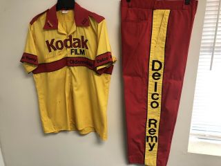 Vintage Nascar 80s 90s Kodak Racing Pit Crew Uniform Jersey Race Rare Large