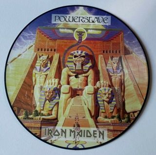 Iron Maiden Powerslave Lp Pic Disc Promo Rare Limited Edition 1984