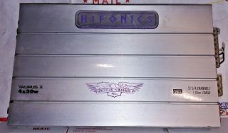 Hifonics Taurus X 4x50w 4 Channel Amplifier,  Rare,  Vintage,  Amp,  Sq 2/3/4 Channels