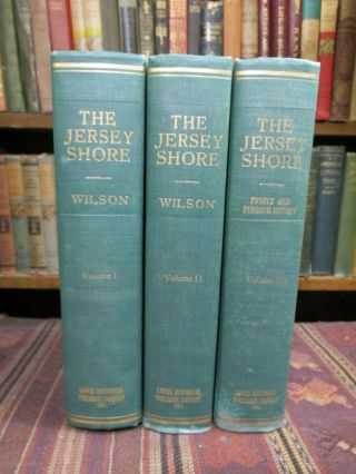1953 Wilson The Jersey Shore A Social And Economic History Rare 3 Vol Set J.