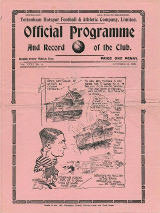 Rare Pre - Ww2 War Football Programme Tottenham Hotspur V Fulham 1938