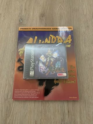 Alundra With Prima Guide Ps1 Rare Designs Zelda Rpg Complete Cib