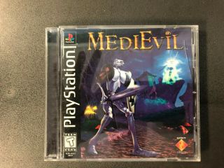 Medievil (sony Playstation 1 Ps1,  1998) Cib Black Label Authentic Rare
