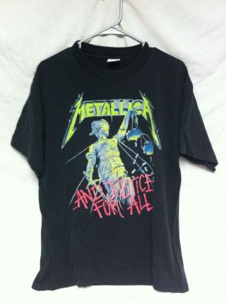 Rare Vintage 1994 Metallica Band Shirt And Justice For All Hammer Of Mens Large