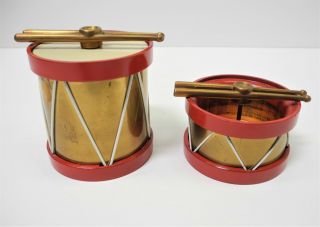 Rare Chase Art Deco Cigarette Box & Ashtray Drum Set