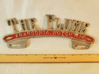 Rare Vintage License Plate Topper The Flume Franconia Notch Nh