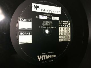 VITAPHONE Discs - 2 Rare Originals for 
