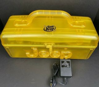 Ultra Rare Vintage Sun Drop Jeep Yellow Translucent Portable Stereo System Ac/dc