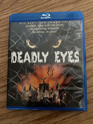 Deadly Eyes (blu - Ray / Dvd,  2010,  2 - Disc Set) Scream Factory Oop Horror Rare