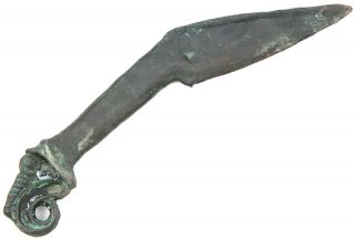 Rare Ancient Bronze Battle Ritual Dagger Dirk Neolithic Bronze Age 1000 ВС