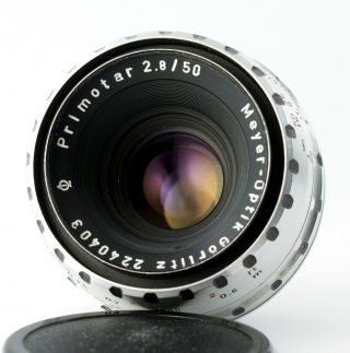 Meyer - Optik GÖrlitz Lens Primotar 2.  8/50 Exa Exakta Mount 50mm F/2.  8 Very Rare
