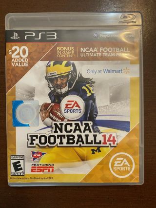 Rare Sony Ps3 Ncaa Football 14 Video Game 100 And Cleaned