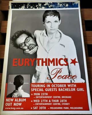 Eurythmics Rare Poster 1999 Australian Tour Peace Annie Lennox Dave Stewart