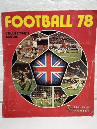Vintage Complete Panini Football 78 Sticker Album - Rare Example 1978