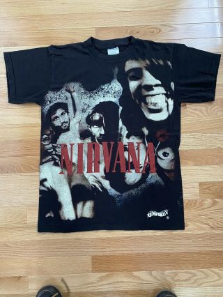 Nirvana Kurt Cobain Rare Vintage 90s Bandtee Empire Shirt Sz Medium Brockum