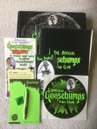 Goosebumps Official Fan Club Pack Here Lies Curly 1990s Rare,  8 Trading Cards