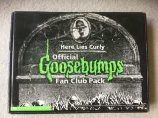 Goosebumps Official Fan Club Pack Here Lies Curly 1990s RARE,  8 trading cards 2