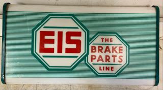 VINTAGE 1950 ' s RARE EIS BRAKE PARTS LIGHTED GAS OIL SIGN NEON PRODUCTS 2