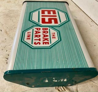VINTAGE 1950 ' s RARE EIS BRAKE PARTS LIGHTED GAS OIL SIGN NEON PRODUCTS 3