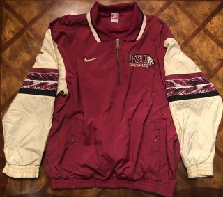 Vintage Nike Fsu Jacket Florida State Seminoles Size Xl 90’s Team Sports Rare