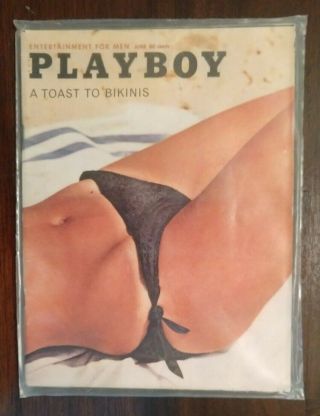 Playboy - June,  1962 Toast To Bikinis.  Rare In Plastic.  Near