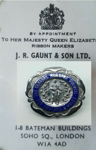 Very Rare Vintage Combined S.  R.  N Rmn.  Nurses Enamel Pin Badge
