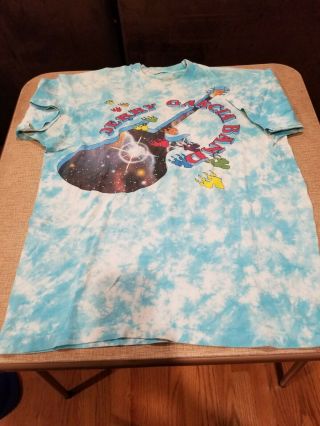 Vintage Jerry Garcia Band 1993 Tour Concert Tie - Dyed Shirt Grateful Dead L Rare